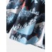 Mens Design Landscape Print Single  Breasted Casual Jacket