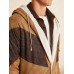 Men Vintage Teddy Patch Strip Pocket Baseball Collar Pockets Coats